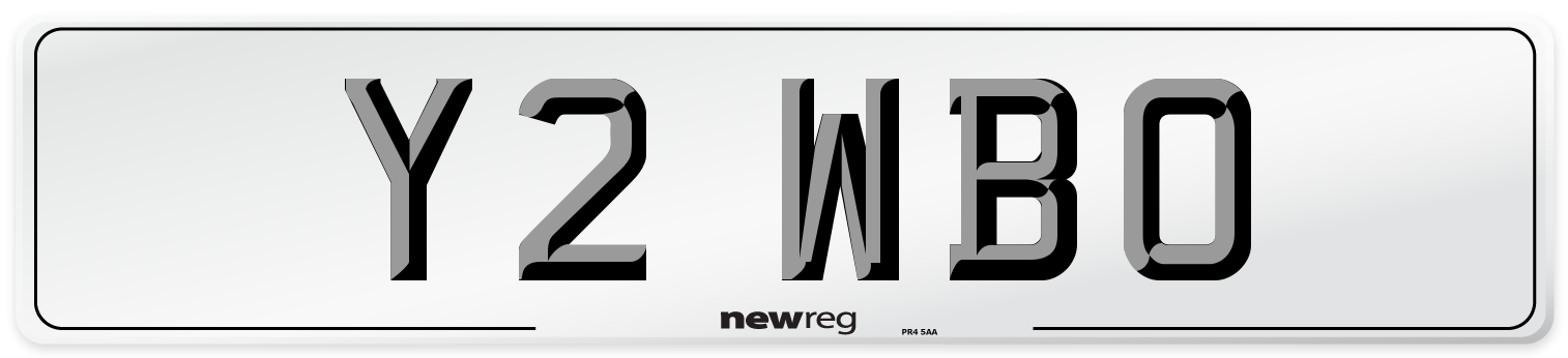 Y2 WBO Number Plate from New Reg
